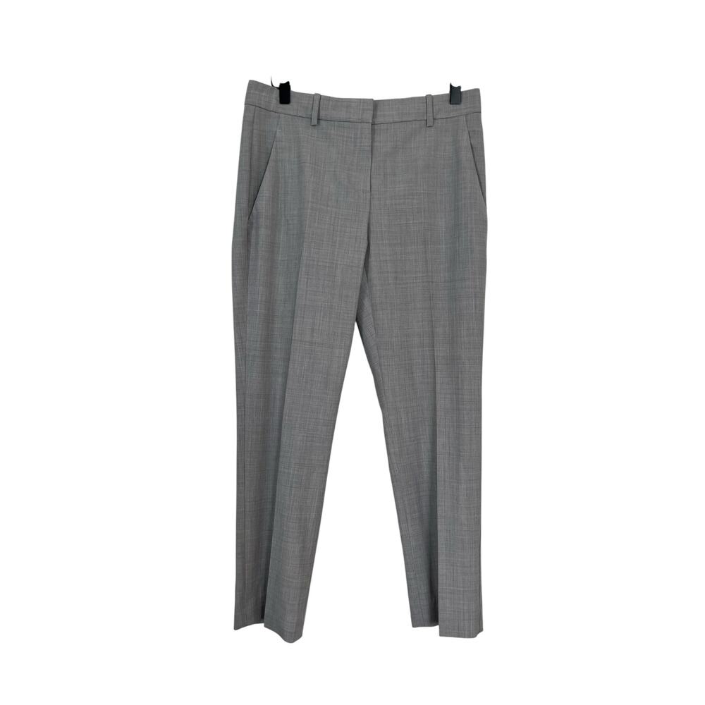 Theory Womens Gray Suit Pants Rowa Reedly Slim Size 6 Wool Blend Classic Career